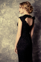 evening black dress