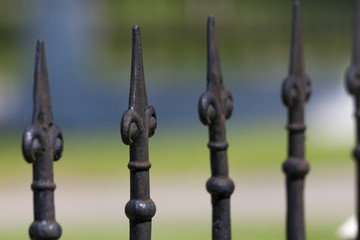 Steel fence with ornaments
