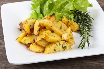 Baked potato with dill