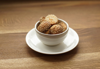 Homemade cookies with sesame seeds-2.