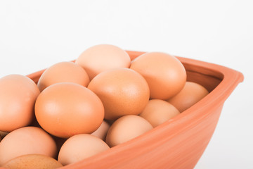 Fresh eggs from the chickens