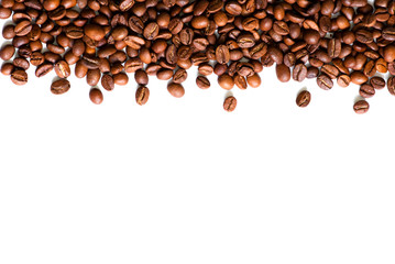 Coffee beans isolated on white