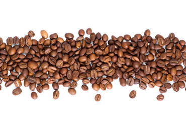 Coffee beans isolated on white