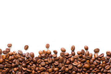 Coffee beans isolated on white