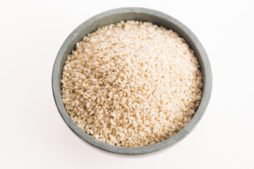 sesame seeds isolated on white background