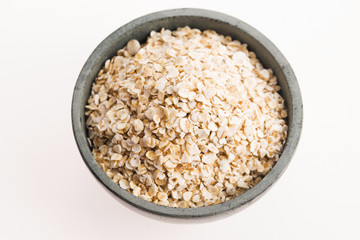 Oat flakes in bowl