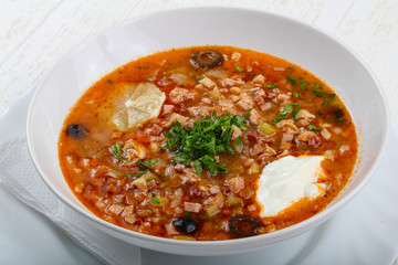 Solyanka mix soup
