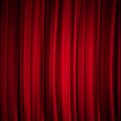 red curtain background