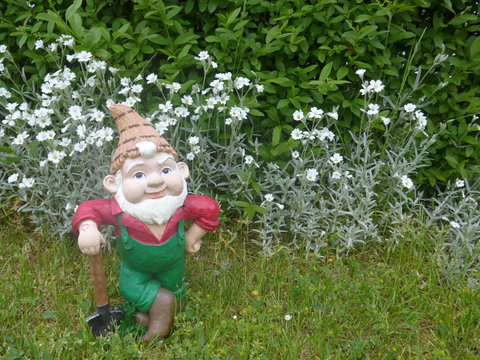 Garden Gnome with shovel