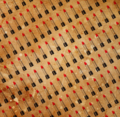 Obraz premium red lipstick on a white