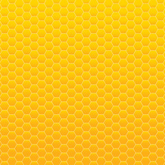 Vector background. Yellow and orange honeycomb.