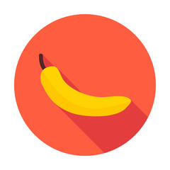 Banana flat circle icon