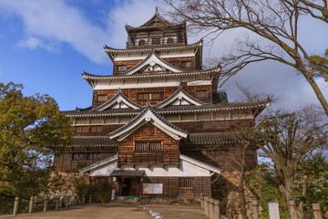 冬の広島城の風景