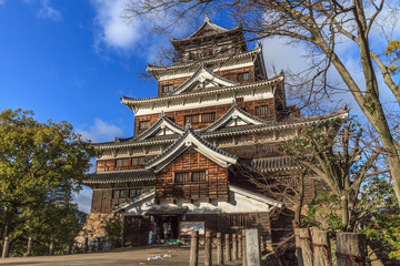 Fototapeta premium 冬の広島城の風景