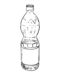 Vector sketch of plastic bottle
