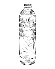 Vector sketch of plastic bottle