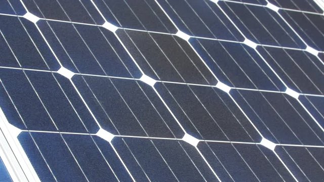 Closer look of the solar panel in the yard