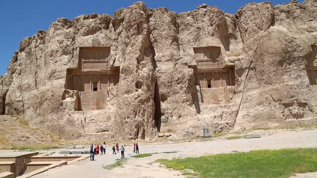 in iran near  persepolis the old ruins historical destination monuments and ruin.