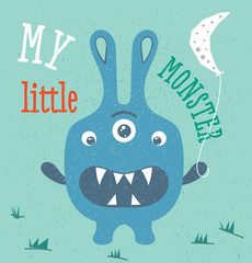 Monster illustration in baby style