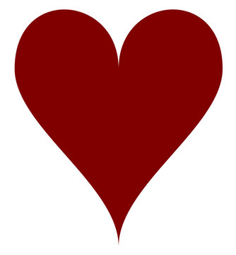 Simple maroon-red heart