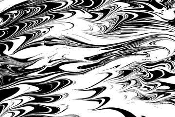 Fototapeta premium Marble wavy pattern. Abstract background illustration. Ebru, Turkish marbling art background. Suminagashi. Hand drawn marbling illustration technique. Watercolor stains, abstract background art.
