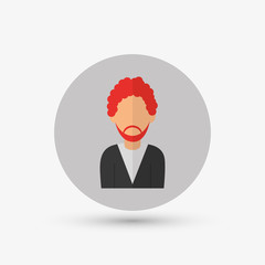 Man design. Media icon. Flat illustration