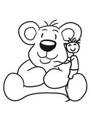 cuddling young stroke kuscheltier shot sweet little cute polar teddy bear sitting funny dick