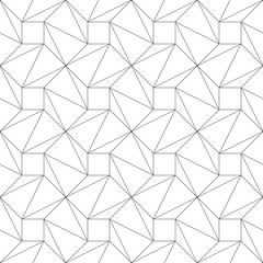 Modèle sans couture de fine ligne géométrique monochrome. Fond noir et blanc. Illustration vectorielle