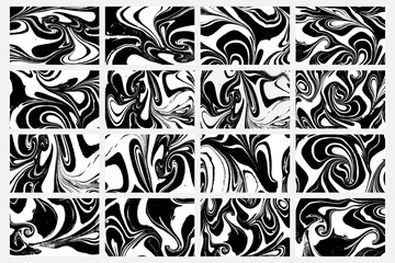 Hand drawn marbling illustration technique. Called ebru in Turkish, ethnic ink texture watercolor stains, abstract background, print on paper. Cover design, party invitation flyer, suminagashi art.