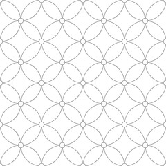 Fototapeta premium Monochrome geometric thin line seamless pattern. Black and white background. Vector illustration