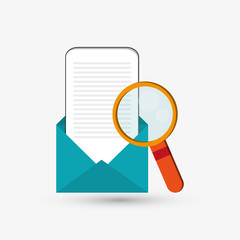 Communication design. email icon. Flat illustration