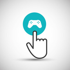 Communication design. Cursor icon. Colorful illustration , vector