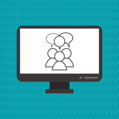 technology design. computer icon. Colorful illustration , vector