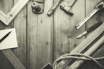 painting frame and tools