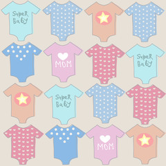 Baby onesie seamless pattern

