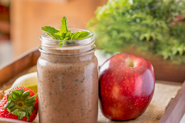 Meal replacement shake in a mason jar