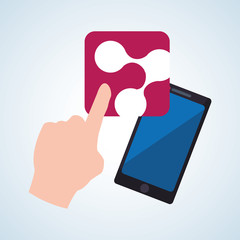 smartphone design. app concept. colorful illustration