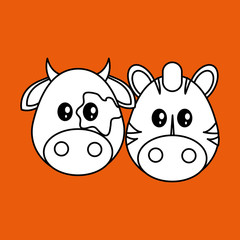 Fototapeta premium Animal design. cartoon icon. Colorful illustration