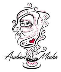 Arabian Mocha Black And Red Icon