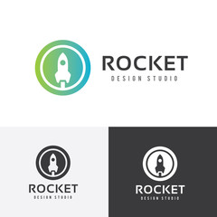Rocket logo. Start up logo template.creative logo design. Vector logo template.