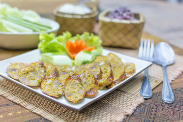 Asgaew Hors d'oeuvres food Northern style tradition Thai cuisine menu what we call 