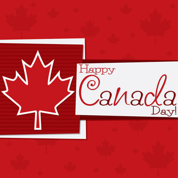 Funky Canada Day card in vector format.