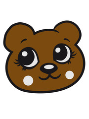 face head female woman girl sweet cute comic cartoon teddy bear