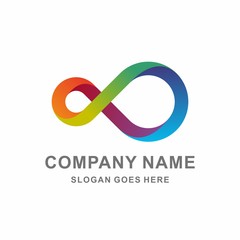 Colorful Infinity Circle Vector Logo Template