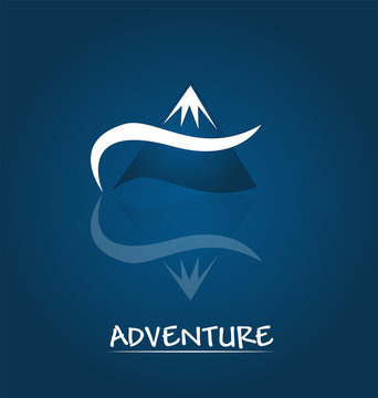 Mountain logo background