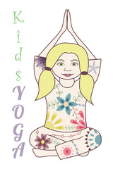 Kids yoga vintage