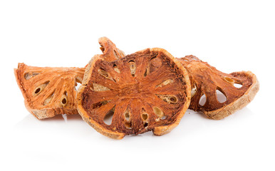 Dried quince isolated on white background
