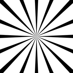 White rays on black background