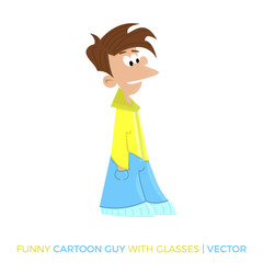 Funny cartoon guy style