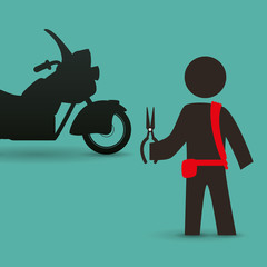 Motorcycle design. transportation icon. isolated illustration